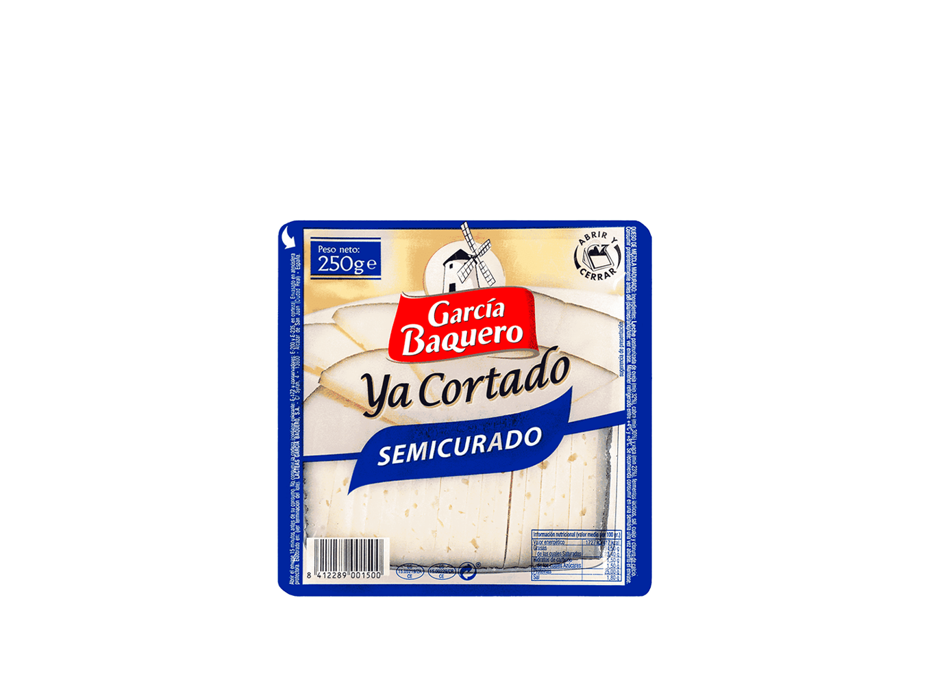 GARCÍA BAQUERO QUESO SEMICURADO CORTADO